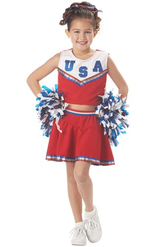 Patriotic Cheerleader Child Costume (Red)