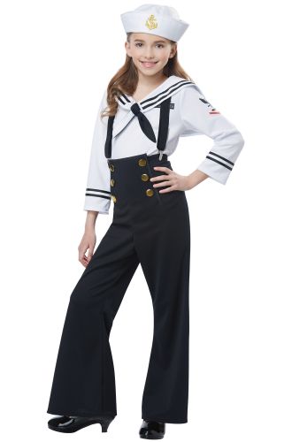 Navy/Sailor Girl Child Costume