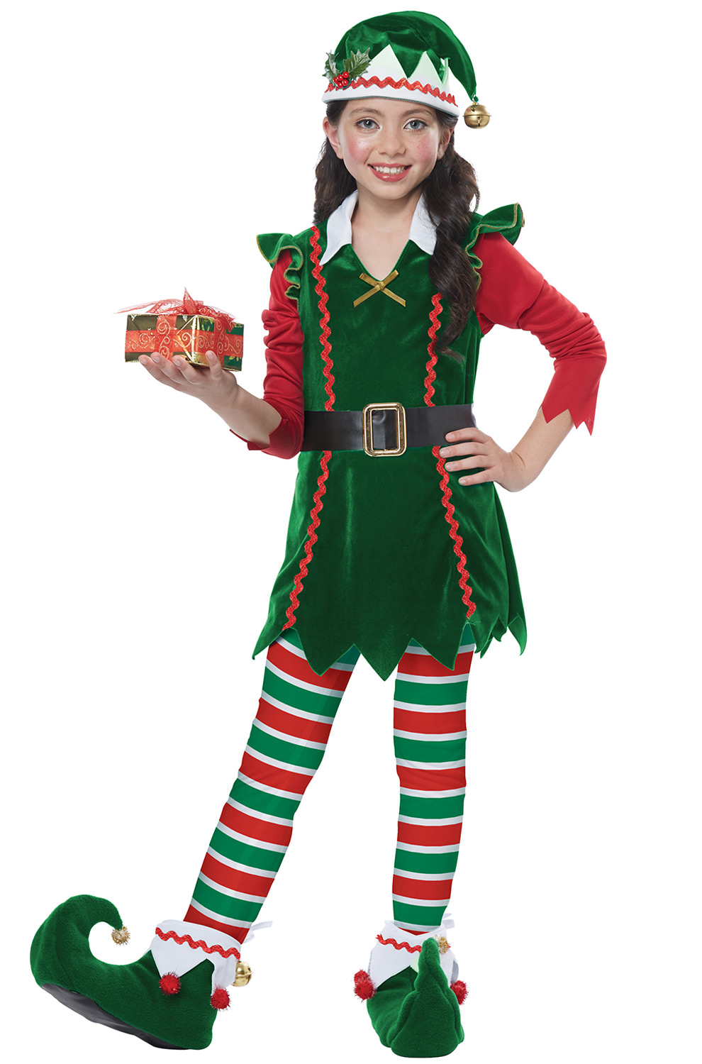 Festive Elf Child Costume.