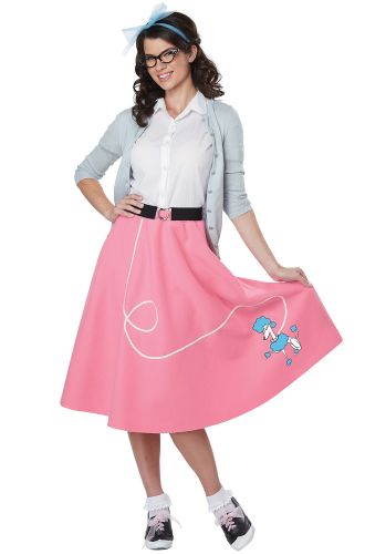 50s Pink Poodle Skirt Adult Costume