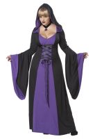 Deluxe Hooded Robe Plus Size Costume (Purple)