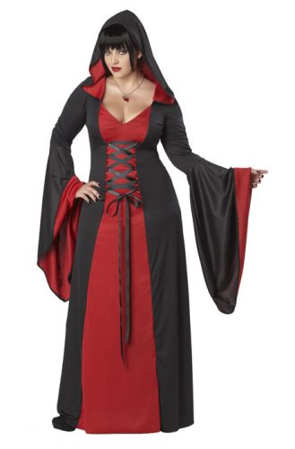 Deluxe Hooded Robe Plus Size Costume (Red)