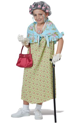 Old Lady Child Costume Kit