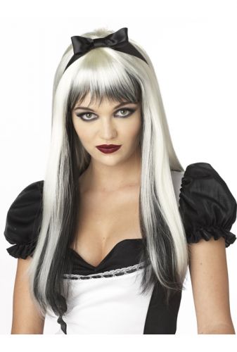 Enchanted Tresses Costume Wig (Black/White)