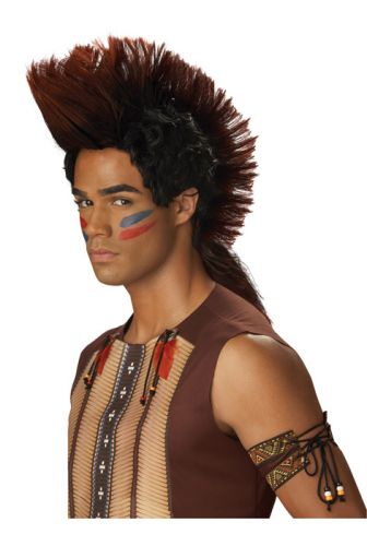 Indian Warrior Costume Wig (Auburn/Black)