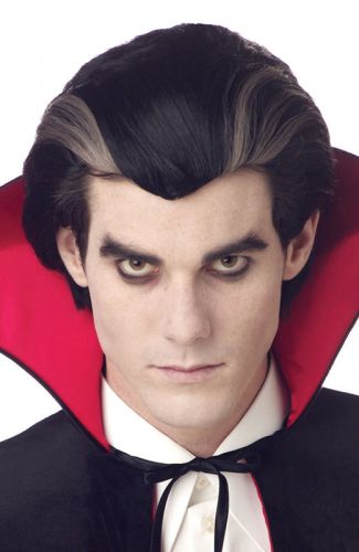 Modern Vampire Costume Wig (Black/Grey)