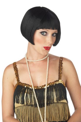 Flirty Flapper Costume Wig - Black