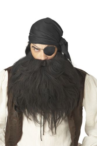 Pirate Beard & Moustache  - Black