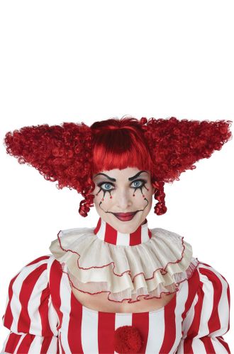 Creepy Clown Adult Wig (Red)