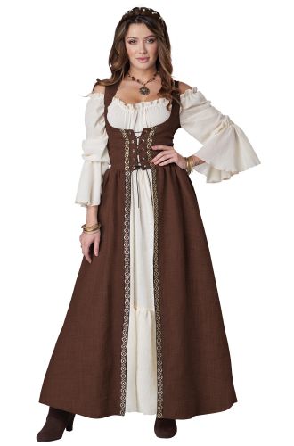 Medieval Overdress Adult Costume (Brown)