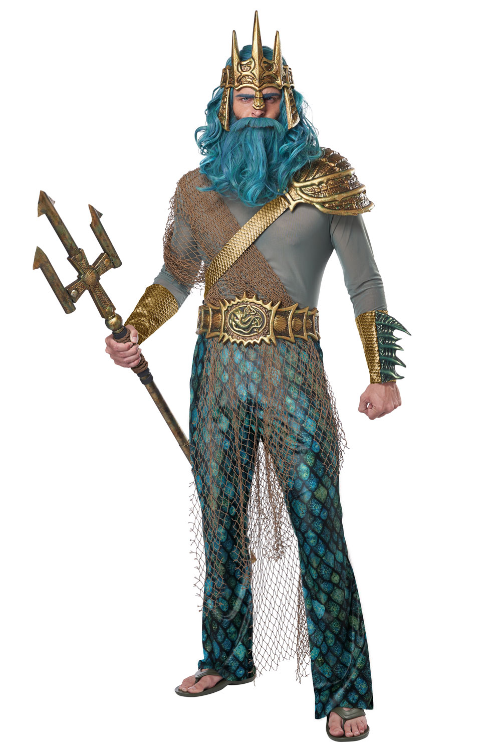 Poseidon/Neptune, God of the Sea Adult Costume - PureCostumes.com