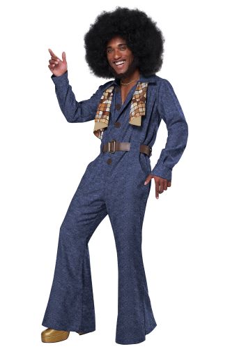 70's Denim Jumpsuit Adult Costume