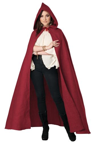 Hooded Cloak Adult Costume (Red)