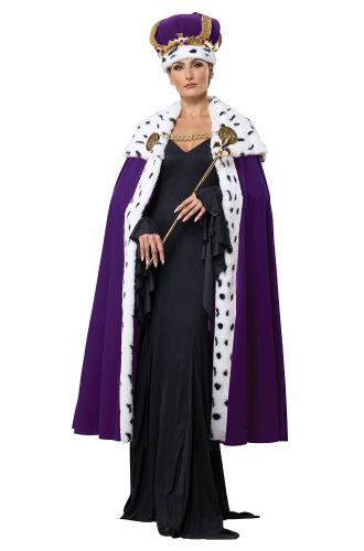 Royal Cape & Crown Adult Costume Kit (Purple)