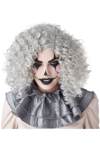 Corkscrew Clown Curls Wig (Grey)