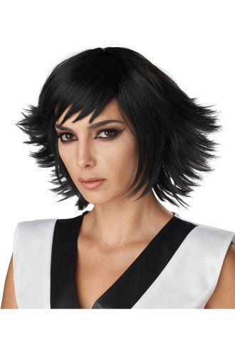 Feathered Cosplay Wig (Black)