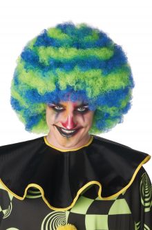 Spiral Clown Wig (Blue/Green)
