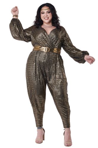 Gold Disco Queen Plus Size Costume
