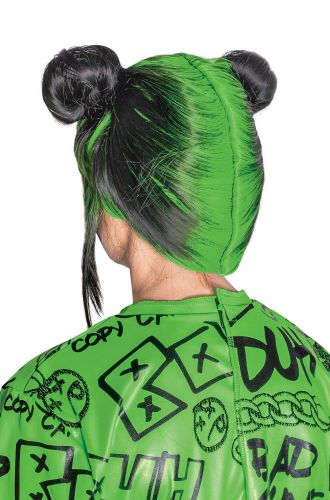 Billie Eilish Double Bun Child Wig (Green)