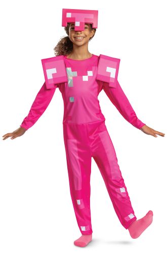 Girl Minecraft Classic Child Costume (Pink Armor)