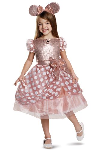 Rose Gold Minnie Deluxe Child Costume