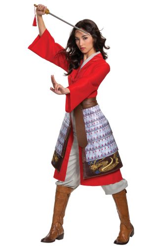 Mulan Hero Red Dress Deluxe Adult Costume