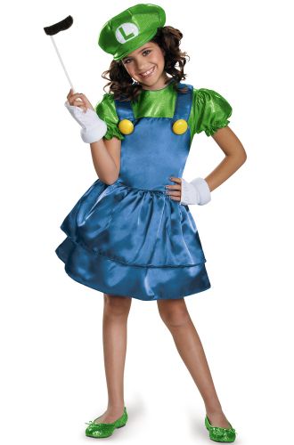 Luigi Skirt Child Costume