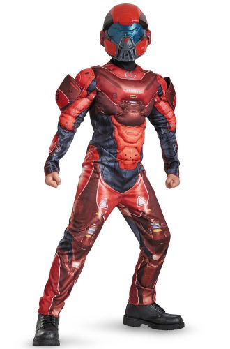 Red Spartan Classic Muscle Child Costume