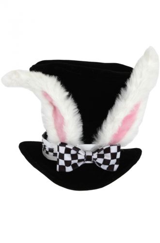 White Rabbit Topper Adult Hat Accessory