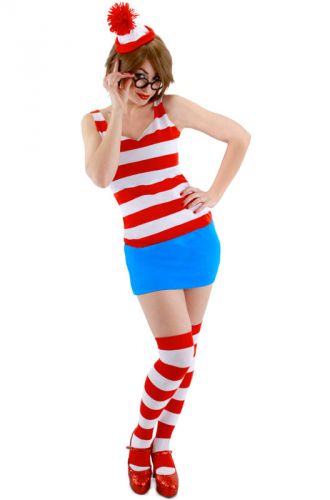 Where's Waldo Wenda Dress Adult Costume (L/XL)