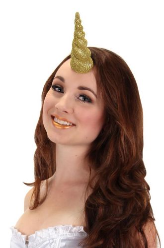 Unicorn Horn Accessory (Gold Glitter)