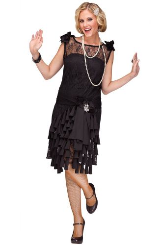 Flirty Flapper Adult Costume (Black)