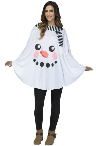 Snowman Poncho Adult Costume