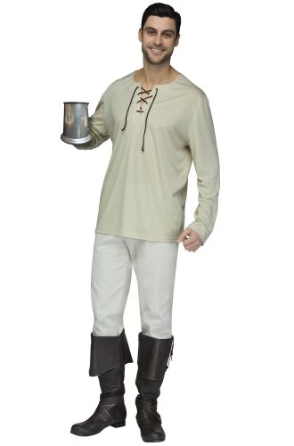 Peasant Shirt Adult Costume (Tan)