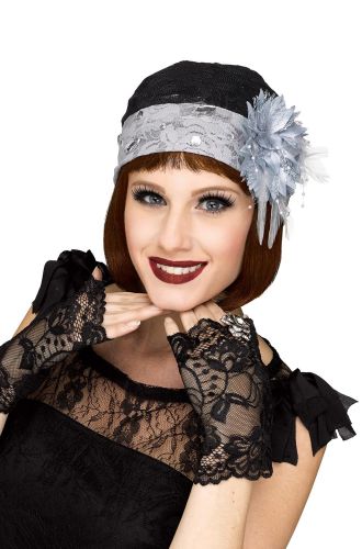 Flapper Cloche and Gloves Set