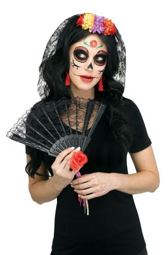 ADULT DAY OF THE DEAD MASK Voodoo Sugar Skull Skeleton Fancy Dress Costume 9927 