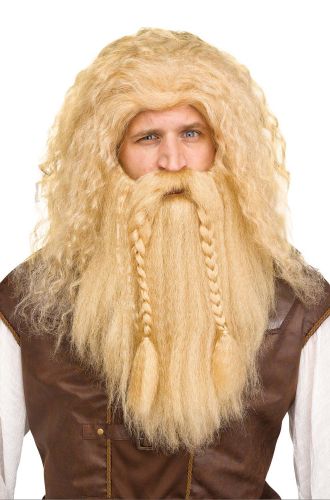 Viking Warrior Wig & Beard (Blonde)