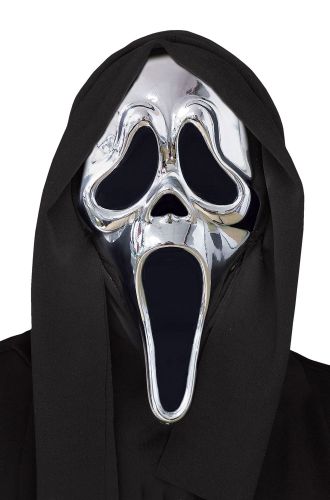 Ghost Face Chrome Adult Mask