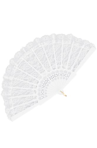 Lace Fan (White)