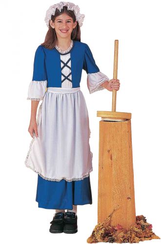 Blue Colonial Girl Child Costume