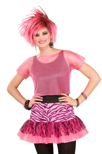 Neon Mesh Top Adult Costume (Pink)