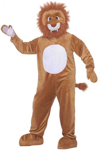 Plush Leo the Lion Mascot Adult Costume