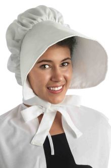 Medieval Wench Ladies White Mob Cap Hat 