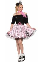 Polka Dot Poodle Skirt Adult Costume