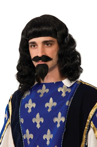 Musketeer Adult Wig, Beard & Moustache Set