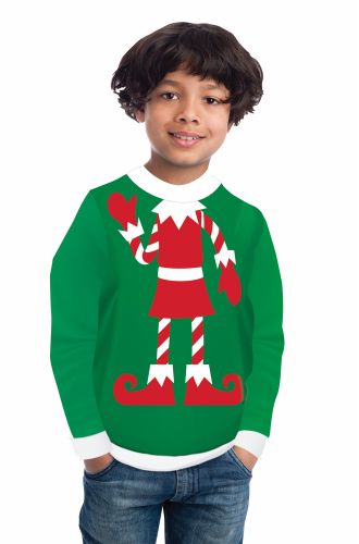 Red Elf Sweater Child Costume (Small)