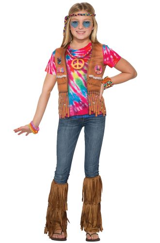 Hippie Girl Shirt Child Costume (Medium)