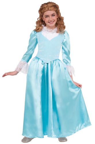Blue Colonial Lady  Child Costume (Large)
