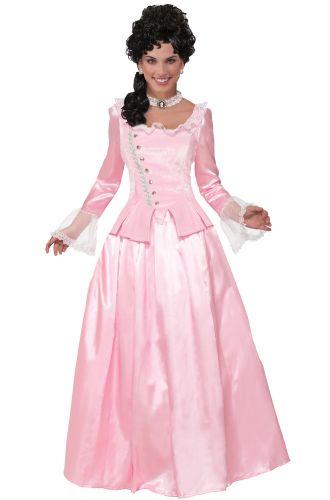 Pink Colonial Maiden Adult Costume
