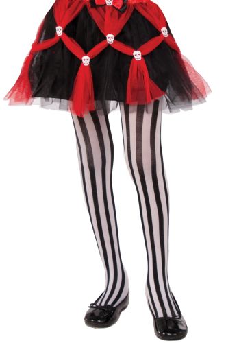 Adult Striped Tights (Black/White)